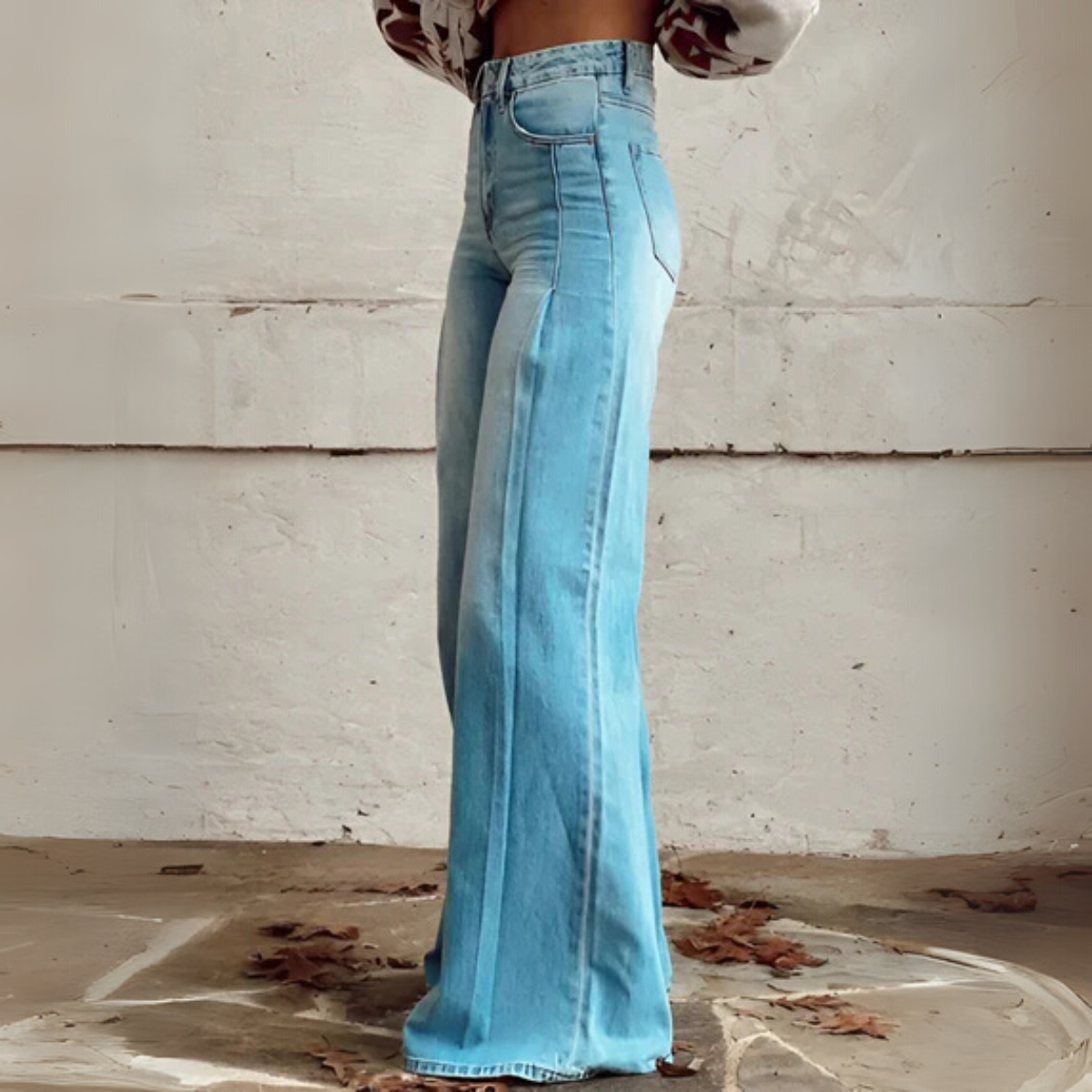 Élodie | Pantalon ample taille haute