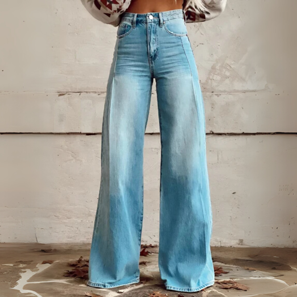 Élodie | Pantalon ample taille haute