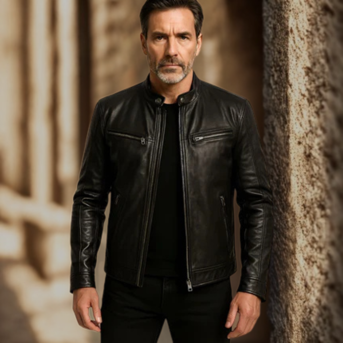 Louis | Gilet en cuir moderne